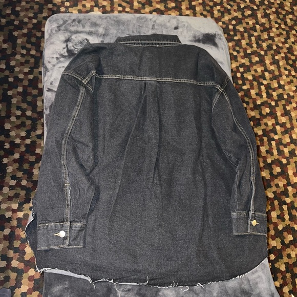 Princess Polly Allen Denim Jacket in Black Size 4 New with tag - Picture 6 of 14